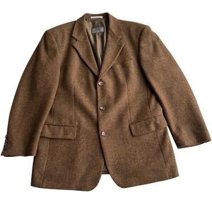 Boss Hugo Boss Italy Made Alexander's Wool Donegal Tweed Brown Multi Blazer 42 R